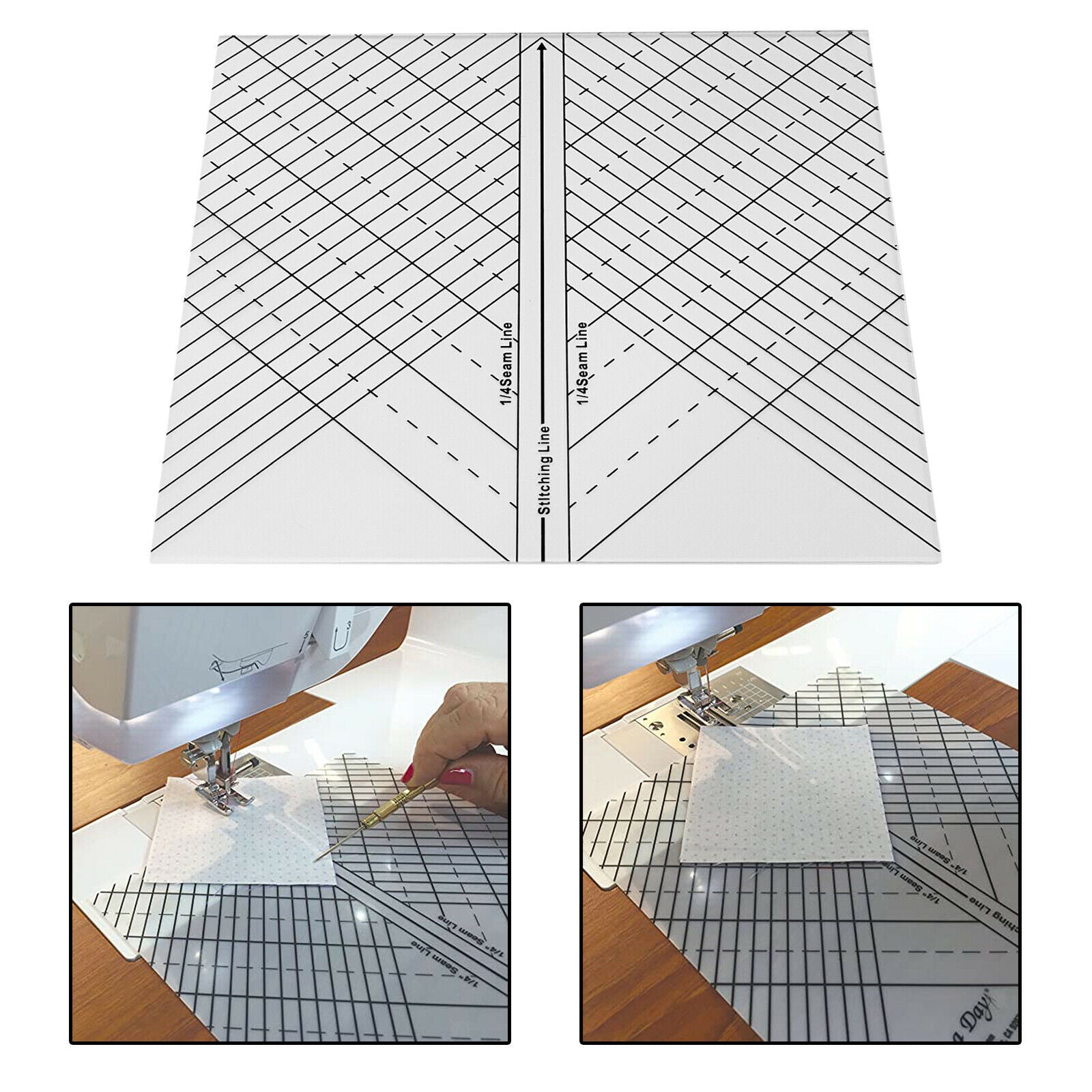 Durable Sew Straight Ruler Templates Quilters Tool Quilting Pathcwork Craft