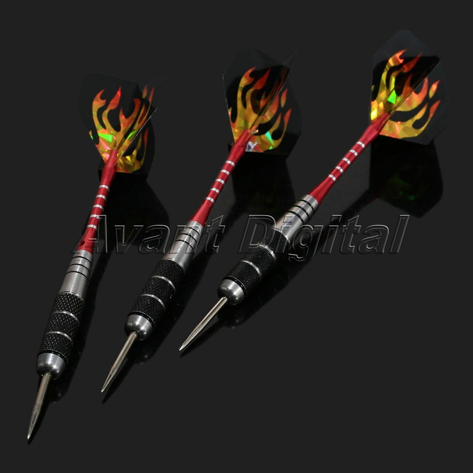 3pcs of darts Professional Red Tungsten Steel Tip Darts Set With Dart Flights