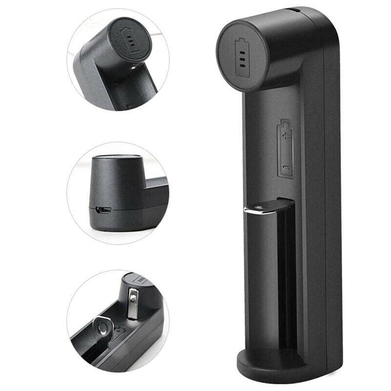 USB Smart Battery Charger Single Slots For 21700 20700 26650 AA AAA Nimh .l8