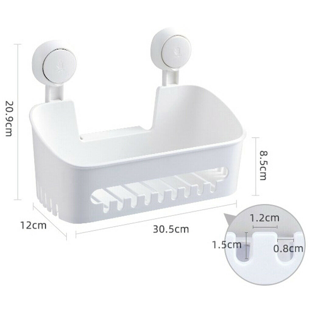Wall Mounted Suction Organizer Bathroom Shelf Kitchen Spice Shelf Holder