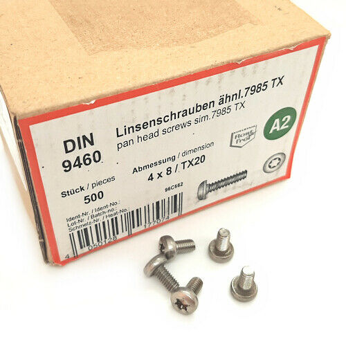 [100pcs] WS9460-A2-TX20-M4X8 M4X8/DIN9460 7985TX SCREW