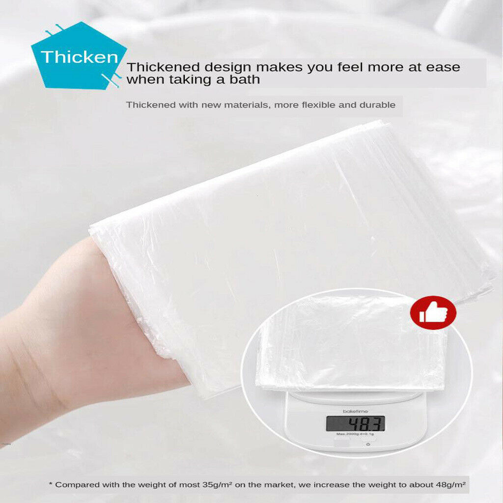 20pack Disposable Bathtub Cover Liner Bag Travel Hotel Household Lining