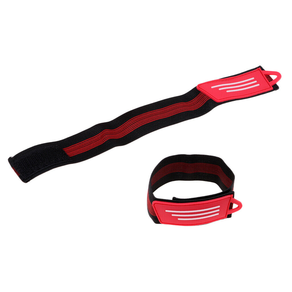2X Stretchy Elastic Cycling Ankle Strap Leg Band Safety Gear Accessories Red