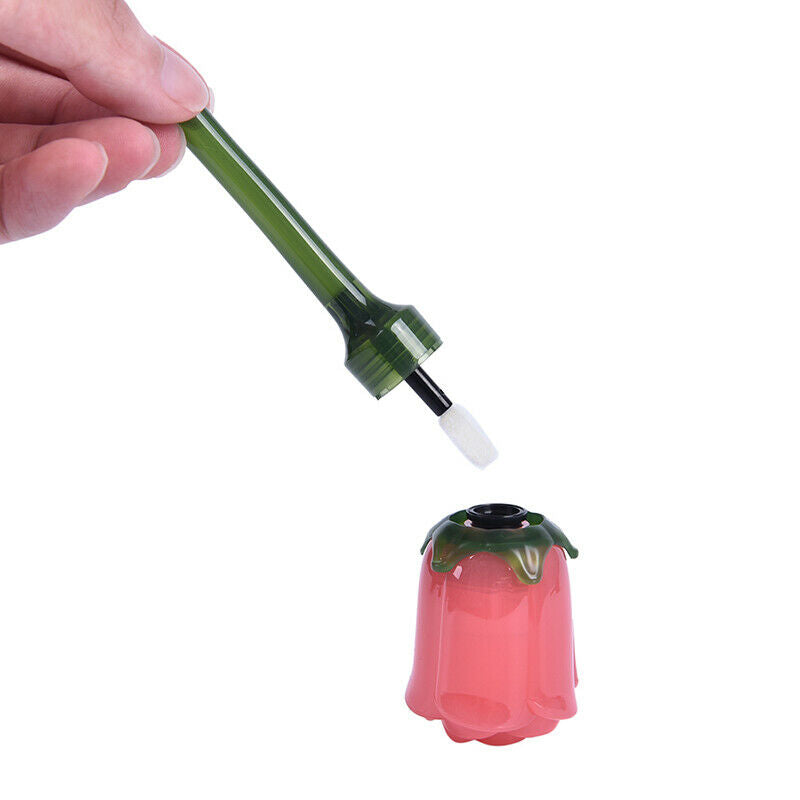 3ml Rose Lip Gloss Tube Empty Refillable Lip Glaze Wand Tube Lipstick Bottl FG