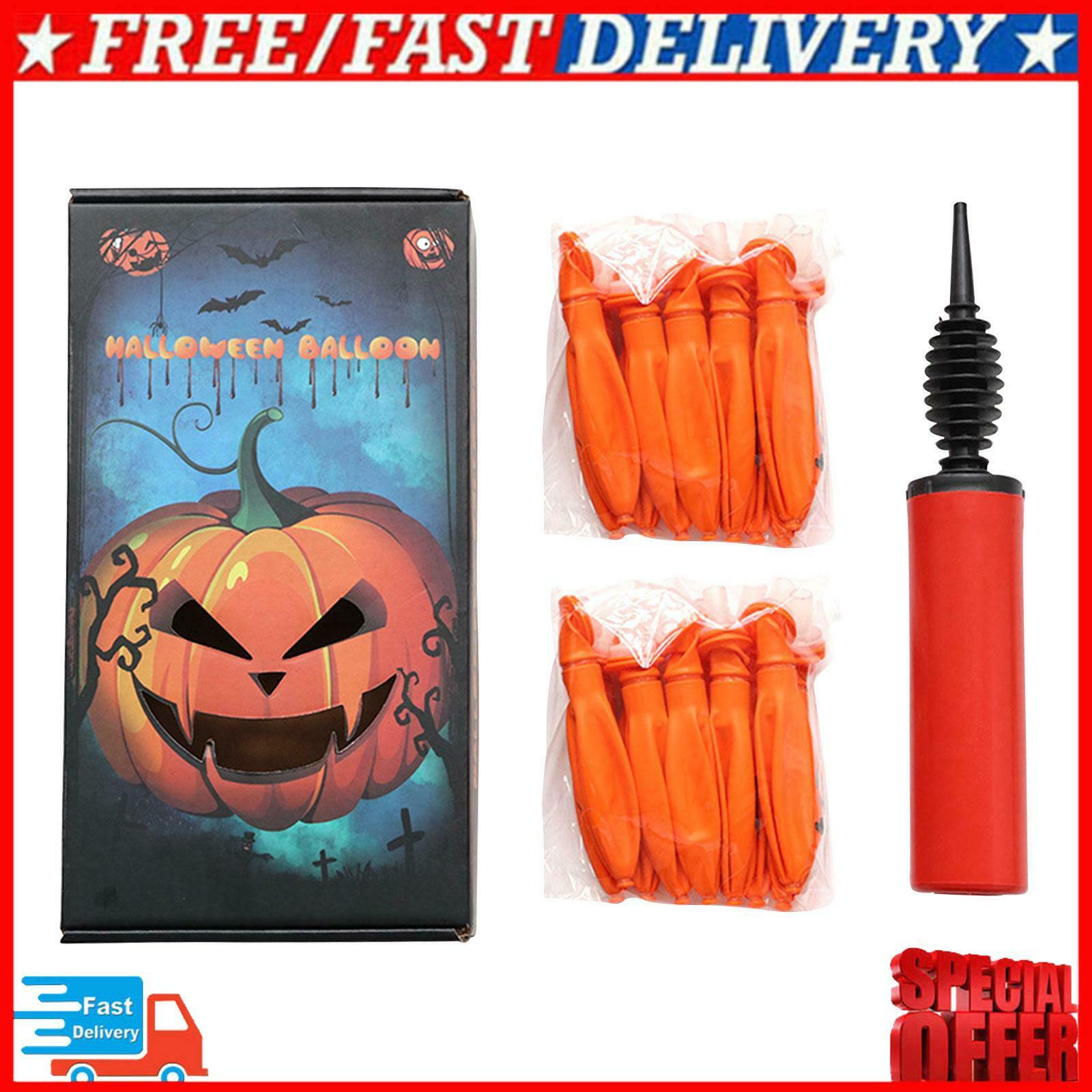 LED Light Up Balloons 20 Pack Halloween Party Balloons Pumpkin Festival Decor