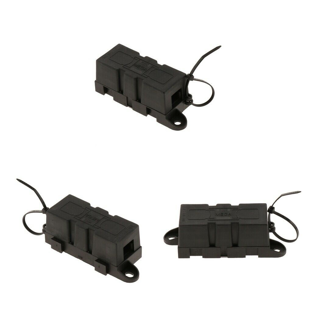 3x Car Fuse Holder Box for Mega 300A for Forklift, Van, Marine, Truck, Boat, RV