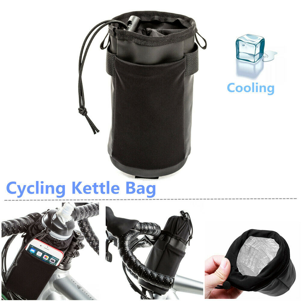 Bicycle Water Bottle Cooling Bag Cycling Bike Waterproof Handlebar Cup Holder