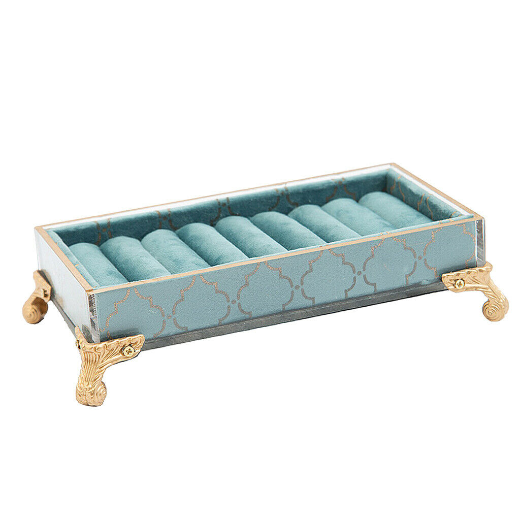 Multifunctions Jewelry Storage Cufflinks  Necklace Tray Organizer - Velvet