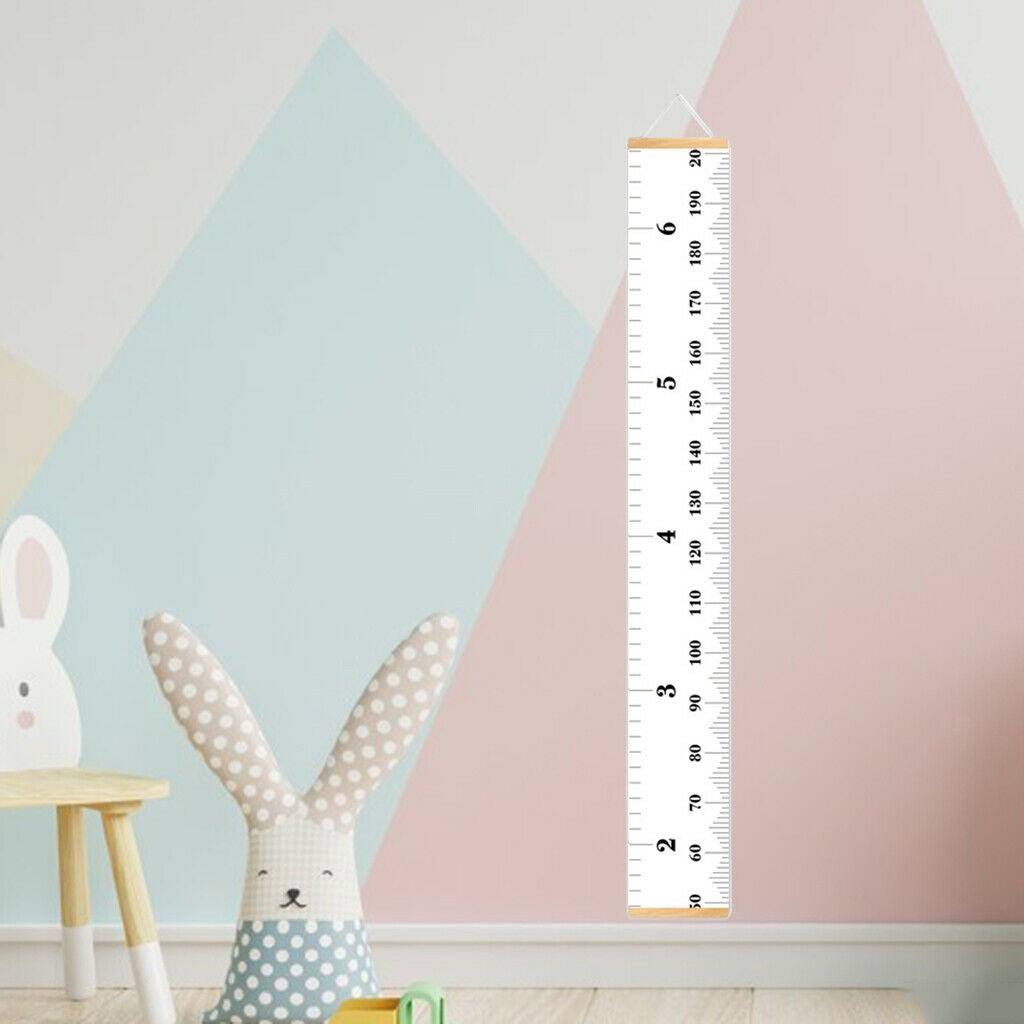 Canvas Wall Hanging Baby Growth Chart Ruler for Kids Boys Girls Measuring