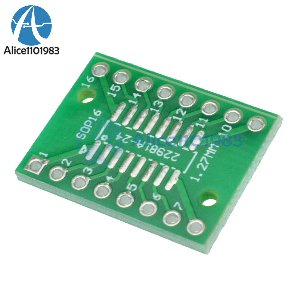 10PCS SOP16 SSOP16 TSSOP16 To DIP16 0.65/1.27mm IC PCB Board Adapter