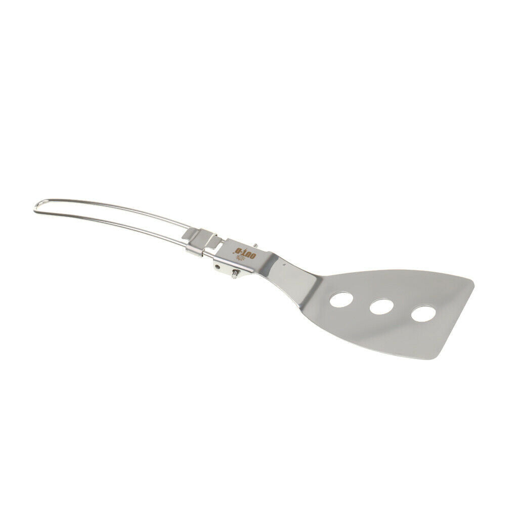 Portable Spatula Stainless Steel Cooking Supplies Food Turner for Hiking