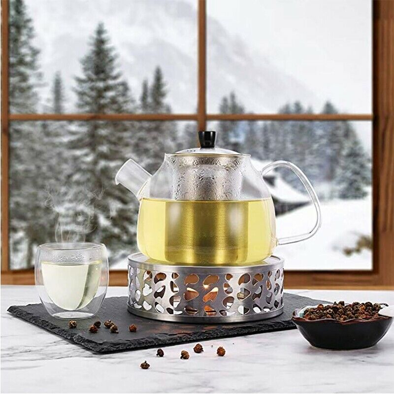 Stainless Steel Tea Warmer, Round Tea Maker Candle Base, Tea Warmer Heater TeaJ7