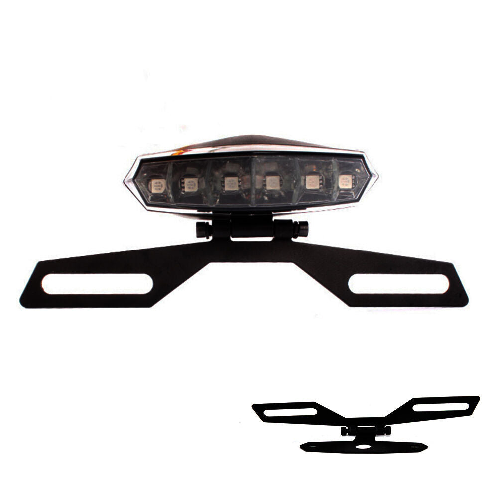 Motorcycle Adjustable Folding License Plate Holder Tail Rear Light Bracke.l8