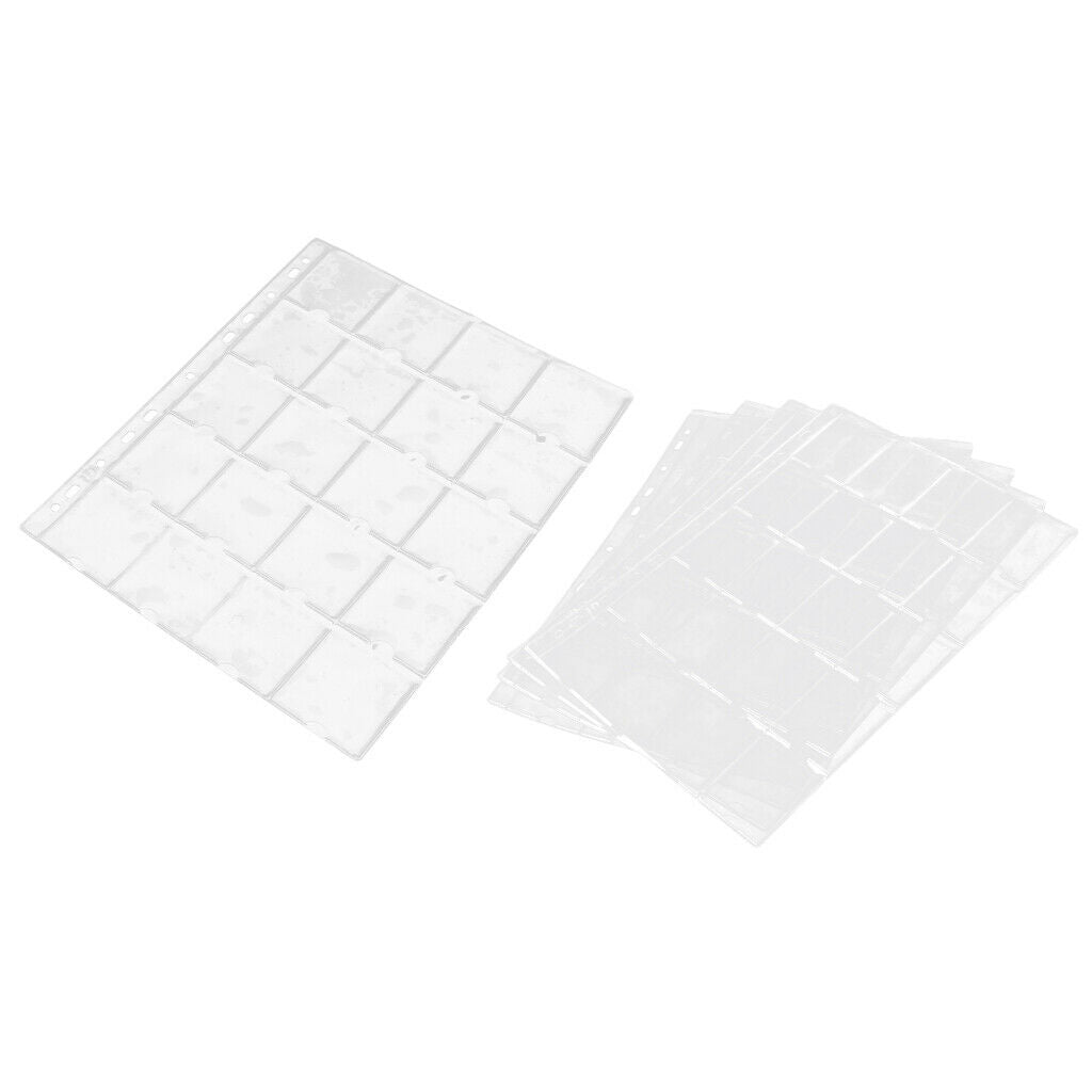 10 Pages Coin Money Holder Collection Album Storage Page Sheet 200 Pockets