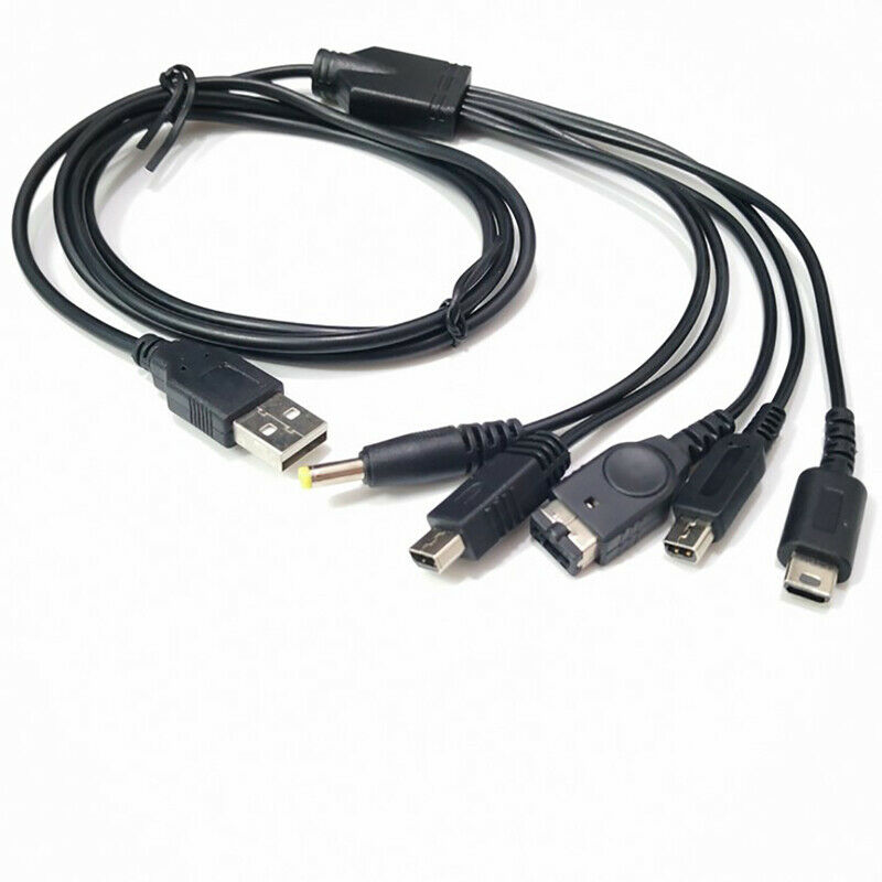 5 in1 USB Multi-Function Charger Charging Cable Cord fit for Game cons LpD TL