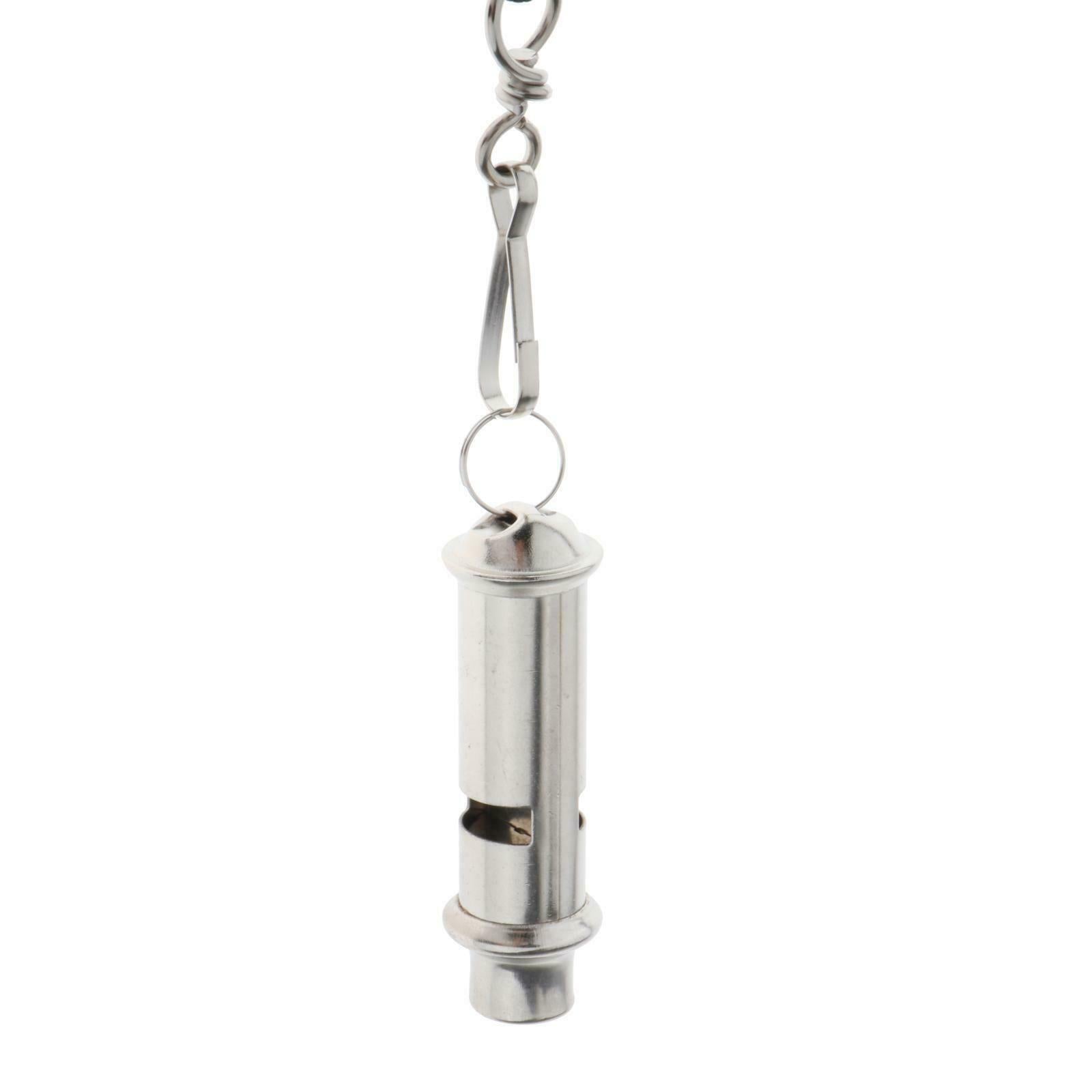 Metal Referee Whistle Emergency Survival Hiking Camping Whistle with Neck String