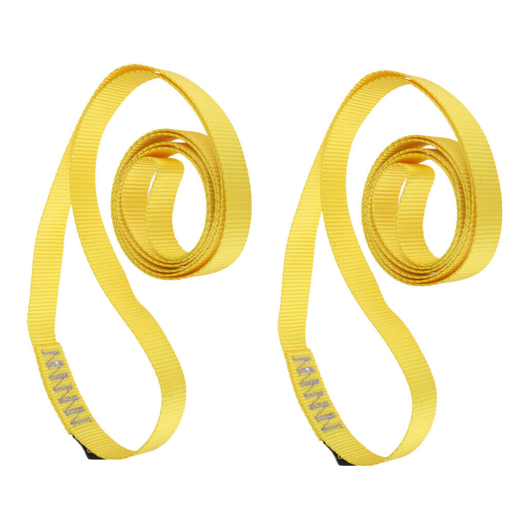2pcs Climbing Sling 35KN 120cm Nylon Sling Runner Strap Safety Equipment