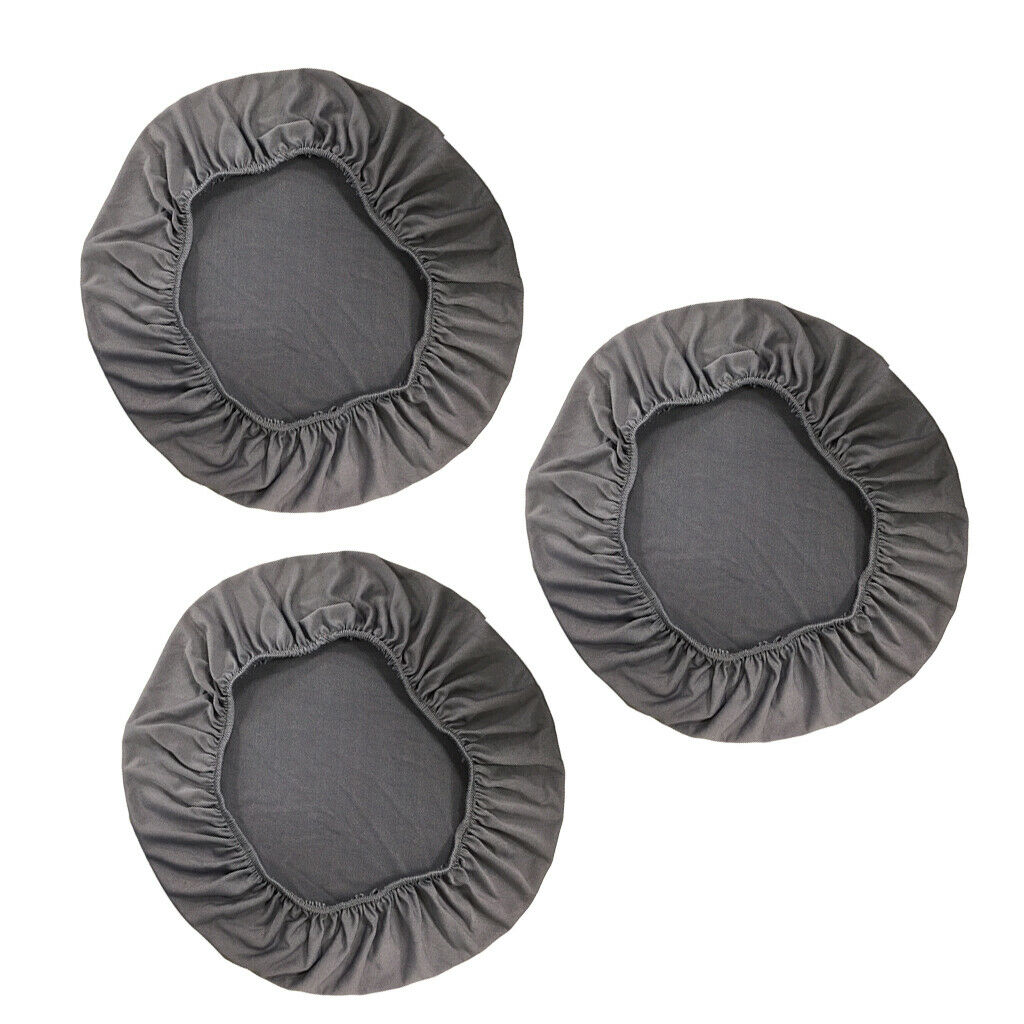Set of 3 Comfort Wedding Banquet Dining Chair Seat Cover Machine Washable Gray