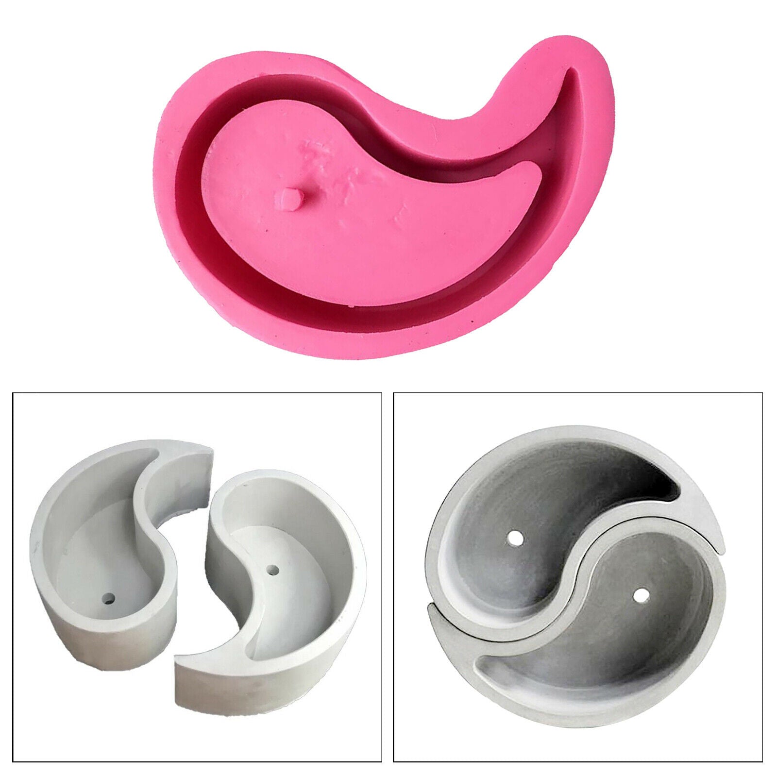Silicone Mold DIY Succulent Plant Pot Molds Clay Candle Holder Casting Mould