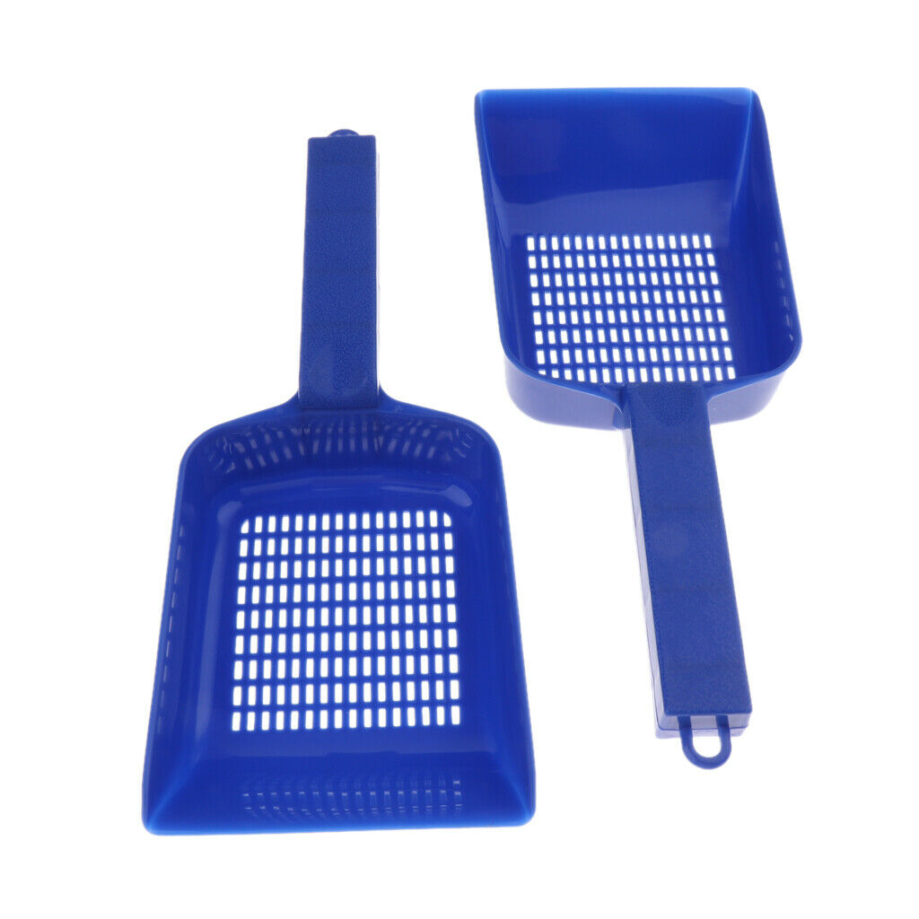 2 pcs Aquarium Tank Plastic Gravel Strainer Shovel Sand Scraper Scoop Tool
