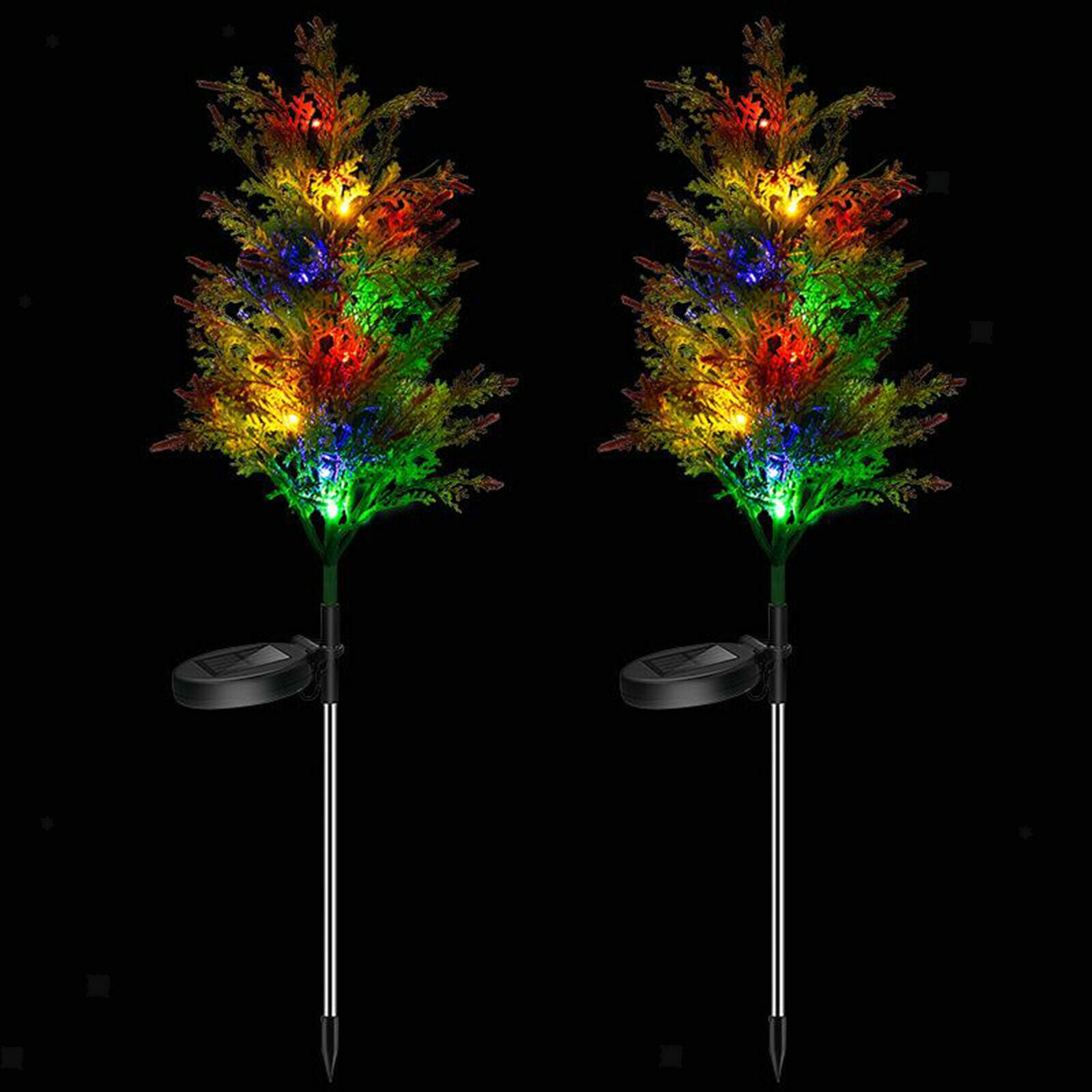 Solar Garden Lights Outdoor Lawn Lights Pathway Lights Multi-Color Flickering