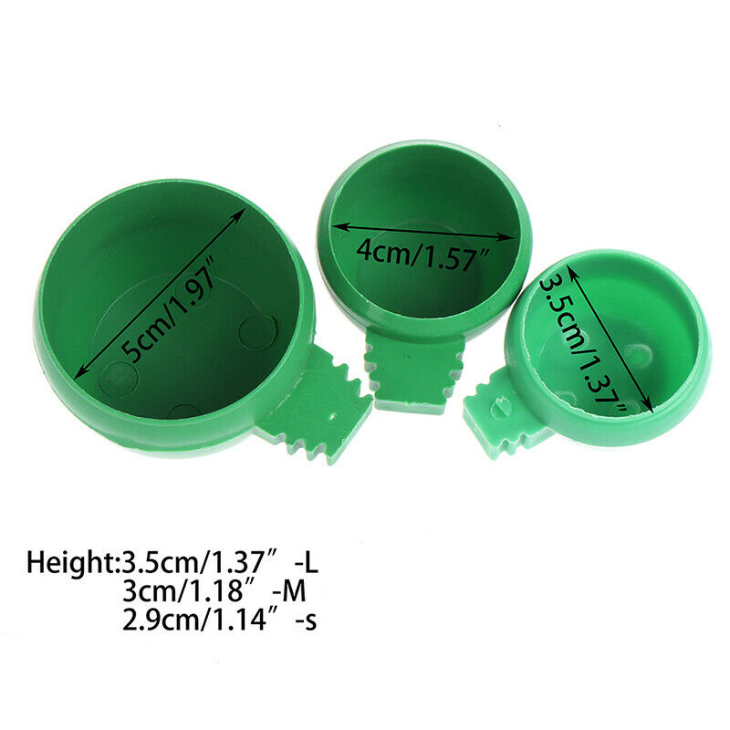 3Pcs/set Mini Bird Parrot Food Water Bowl Feeder Plastic Pigeons Birds Ca.l8