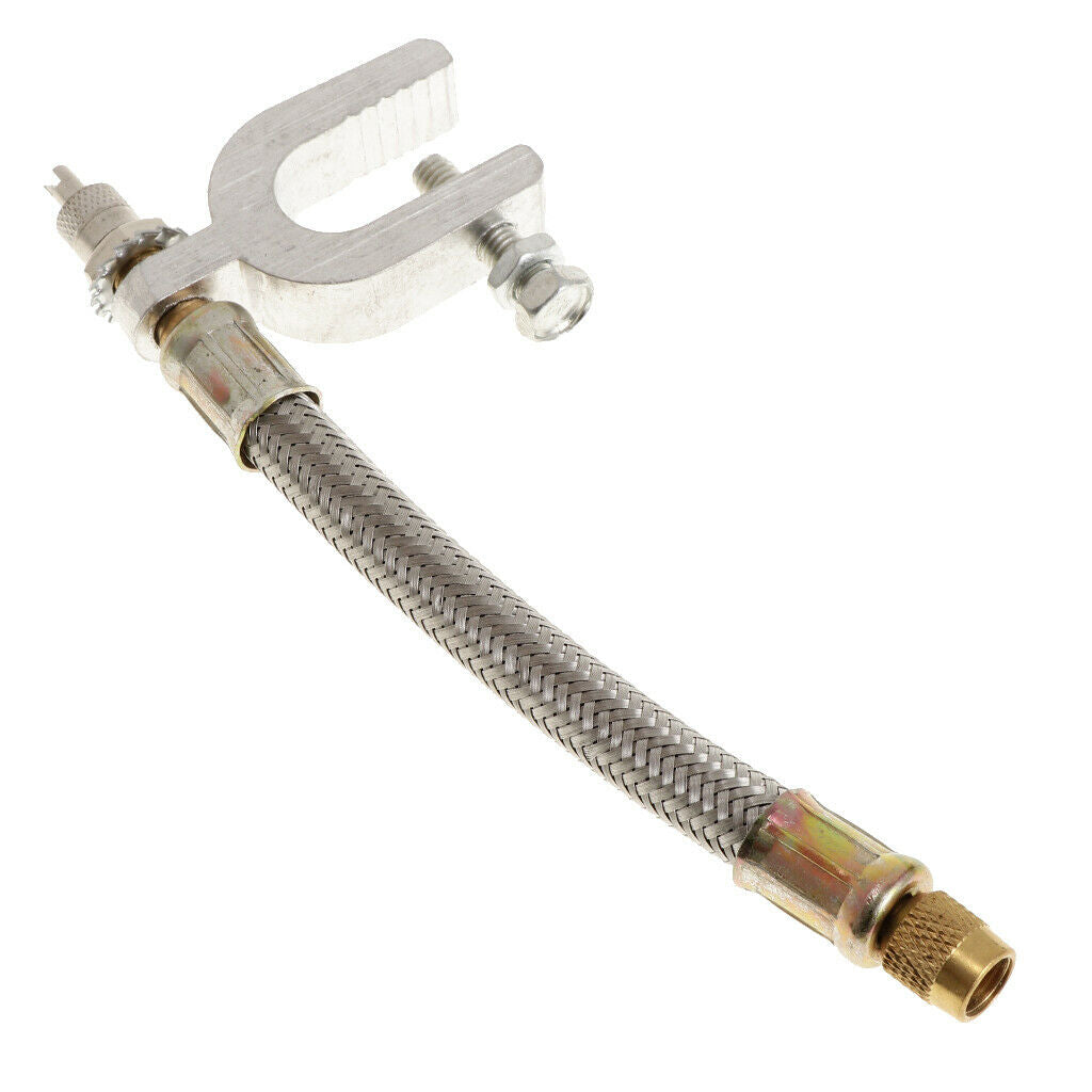 MagiDeal stainless steel tire valve extension adapter with aluminum clamp