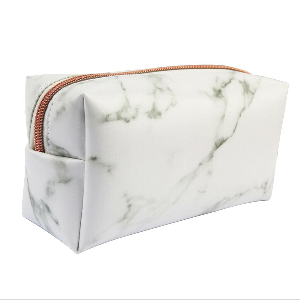 Zipper Marbling Makeup Storage Bag Cosmetic Organizer Pouch-PU