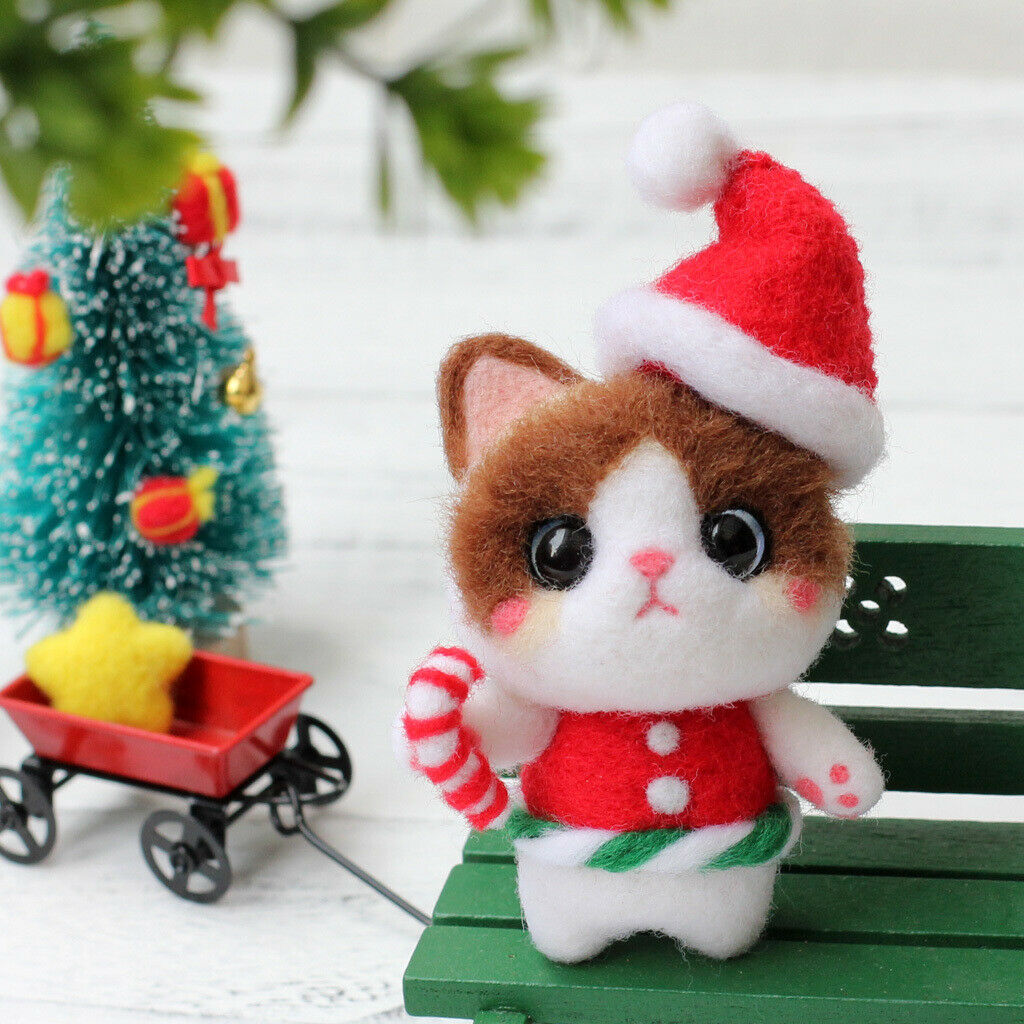 Novelty Cat Felt Animal Kit For Boys Girls Starter Felting Supplies