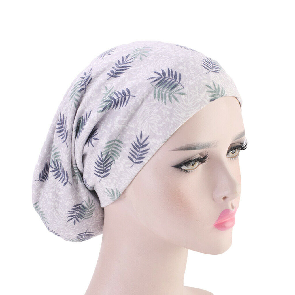 Cotton Satin Bonnet Double Layer Sleep   Salon Bonnet Chemo Hat Shower