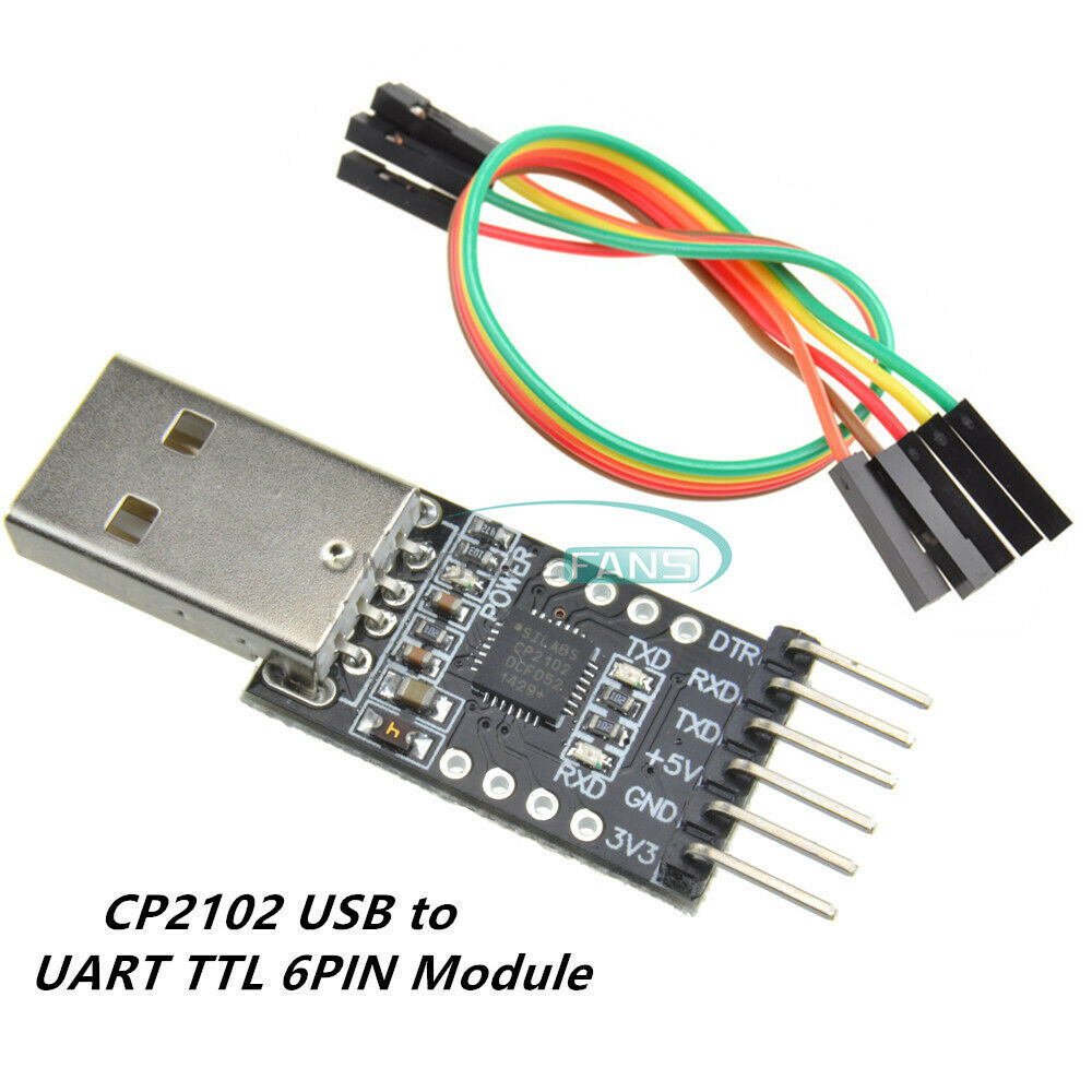 CP2102 USB 2.0 to UART TTL 6PIN Module Serial Converter with Free Cables