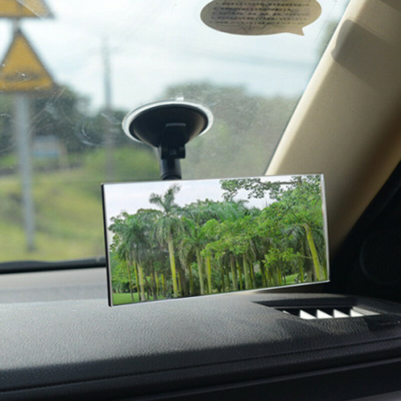 Universal Car Mirror Interior Rear View Windshield Mirror Suction 360Â° Rotates