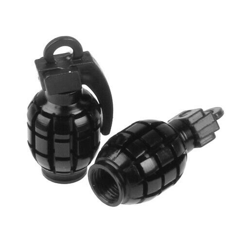 1 Pair  Shape Car Motorcycle Bike Bicycle Tyre Valve Dust Cap Cover Black