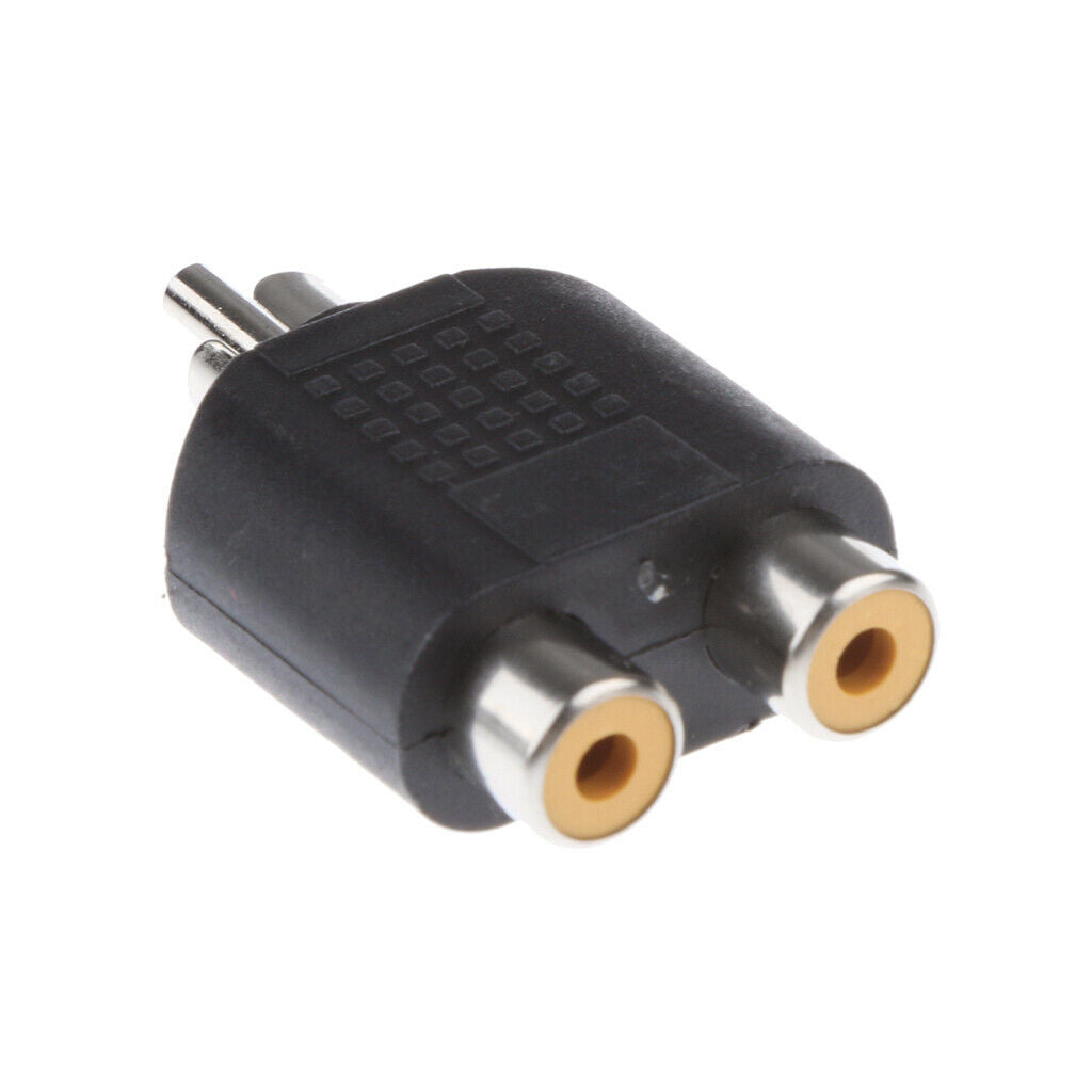10Piece RCA Y Splitter Adapter 1 Male to 2 Female Audio Cable AV Converter