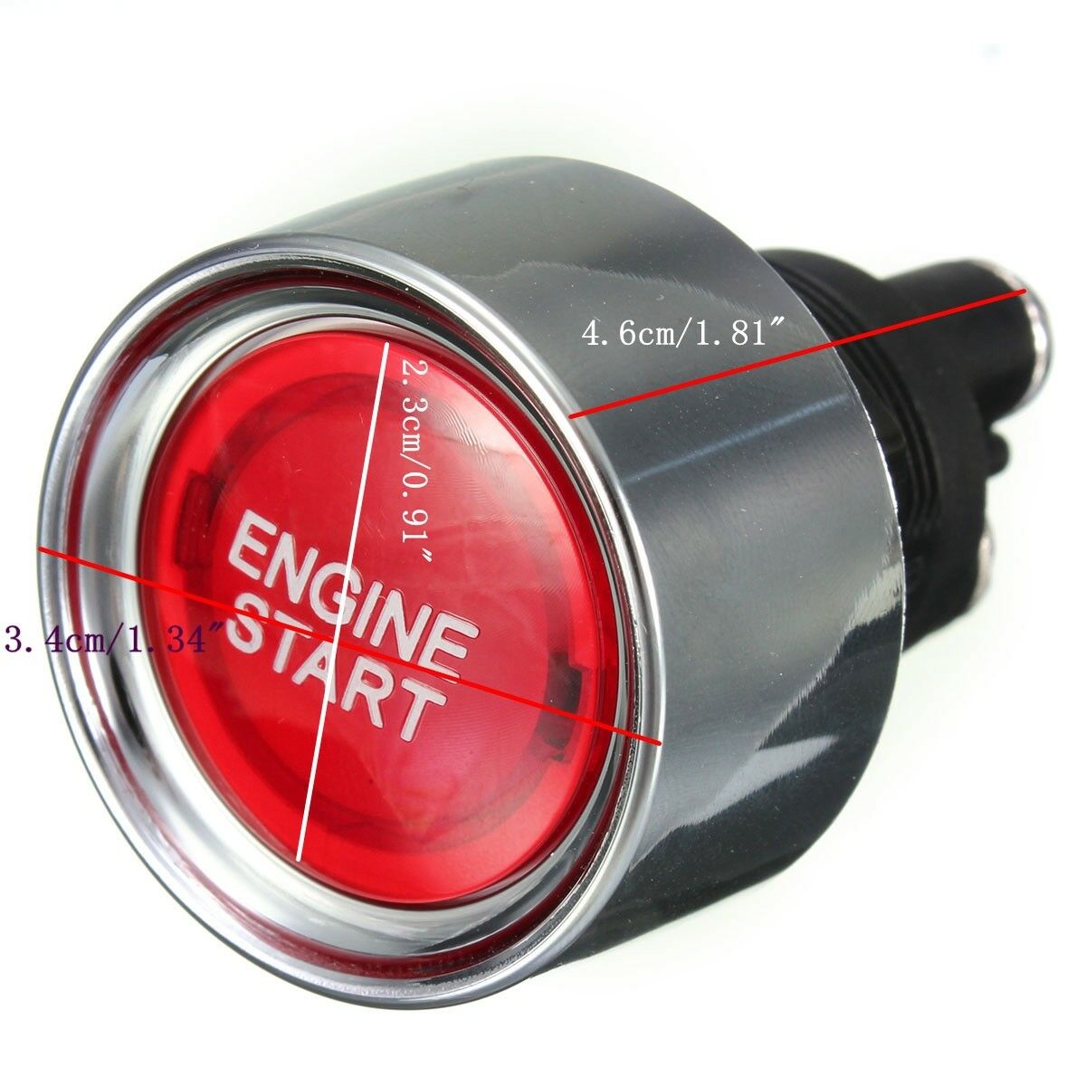 Universal Car Auto Red Engine Ignition Button Starter Push Start Power Switch Tt
