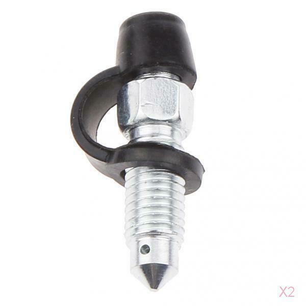 2 Pcs Brake Caliper M7 X 1mm Stainless Steel Bleed Screw Nipple for