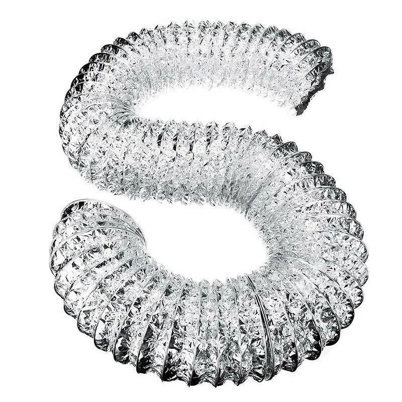 4inch Ventilator Pipe Aluminum Tube Air Ventilation Hose Flexible Exhaust Duc FG