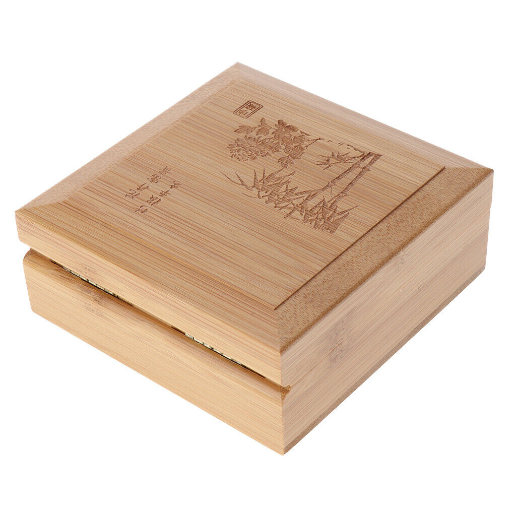 Wooden Jewelry Display Box Bracelet Bangle Storage Packaging Case 11x11x4cm