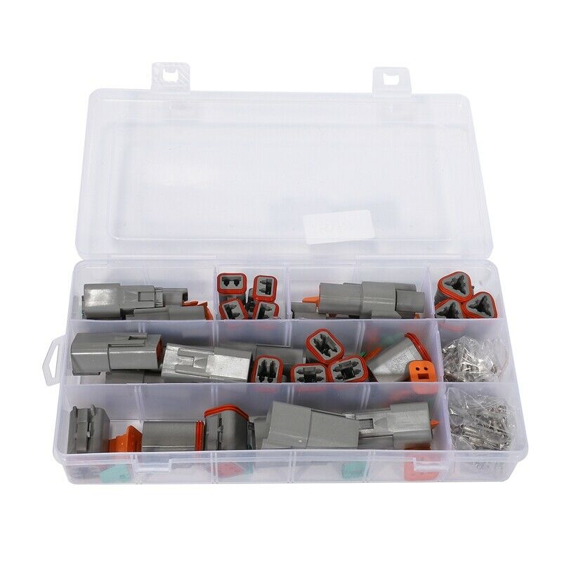 250Pcs Deutsch DT Series Waterproof Wire Connector Kit DT06-2/3/4/6S DT04-2/3/K5