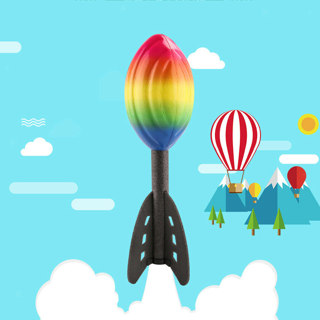 Rainbow EPP Foam Maual Hand Launch Rocket Mini Airplane Kids Toys Game