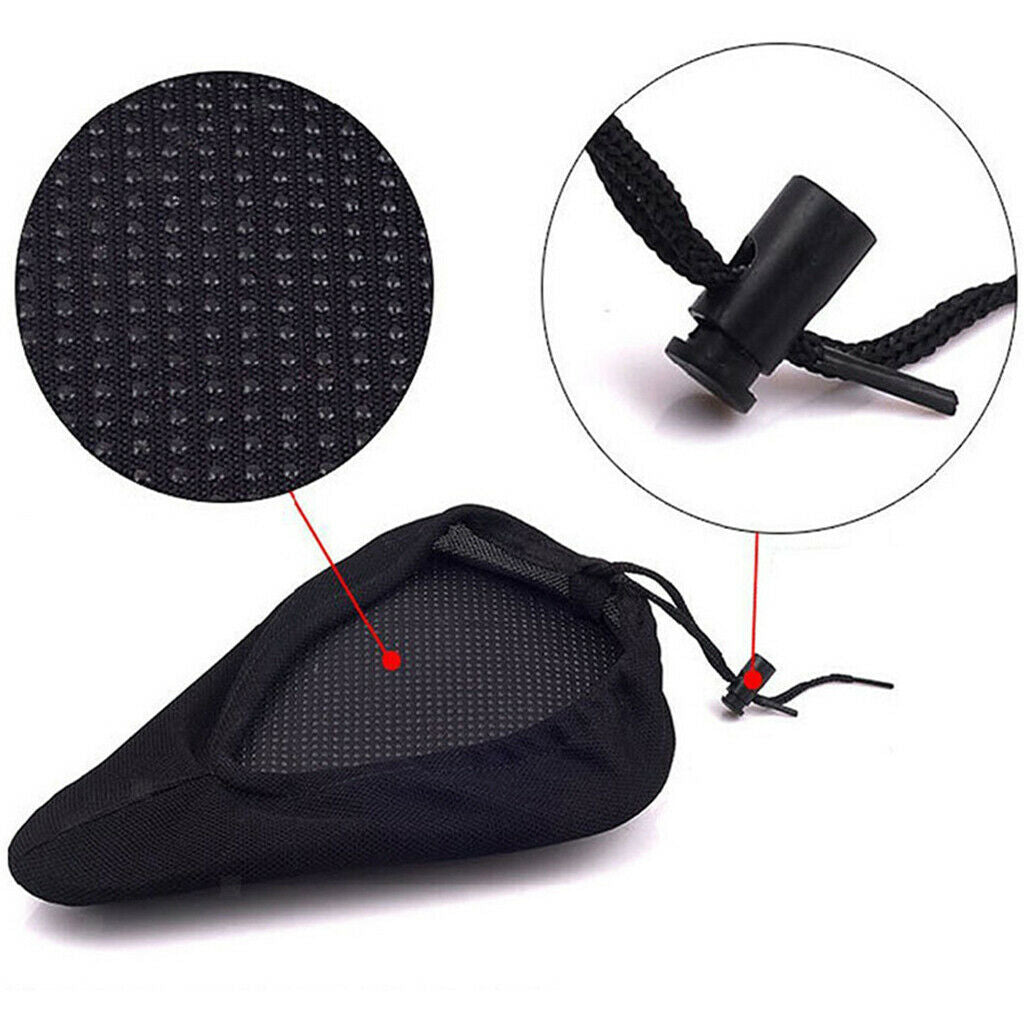 Shockproof Bike Seat Cover Bicycle Padded Silicone Soft Gel Saddle Cushion