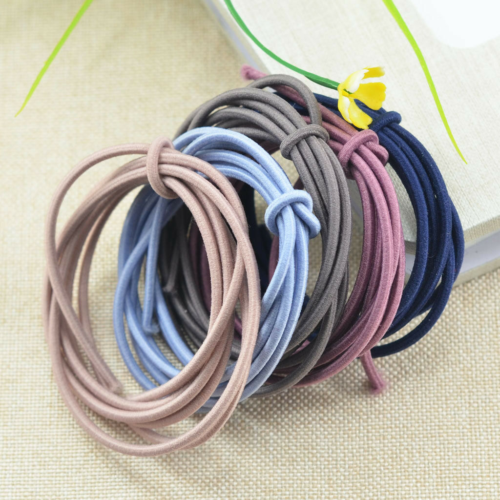 5 Meters Mixed Solid Round Rubber Cord Elastic String DIY Jewelry Hair Band