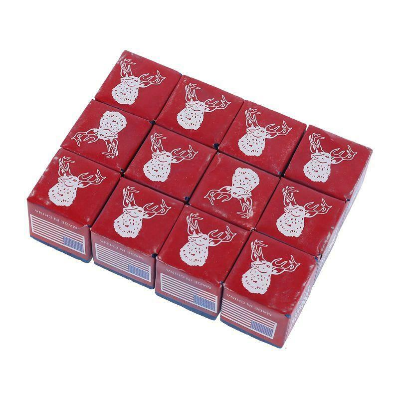 MagiDeal 12 Pieces Billiard Chalk Snooker Pool Cue Tip Billiards Accessories