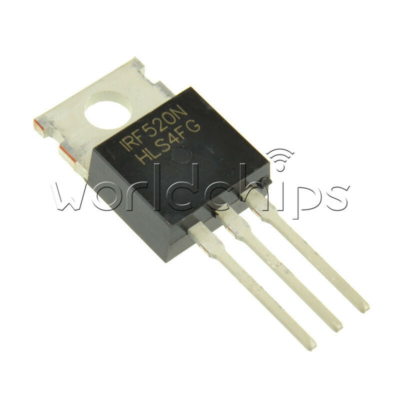 5Pcs IRF520 IRF520N TO-220 N-Channel IR Power MOSFET