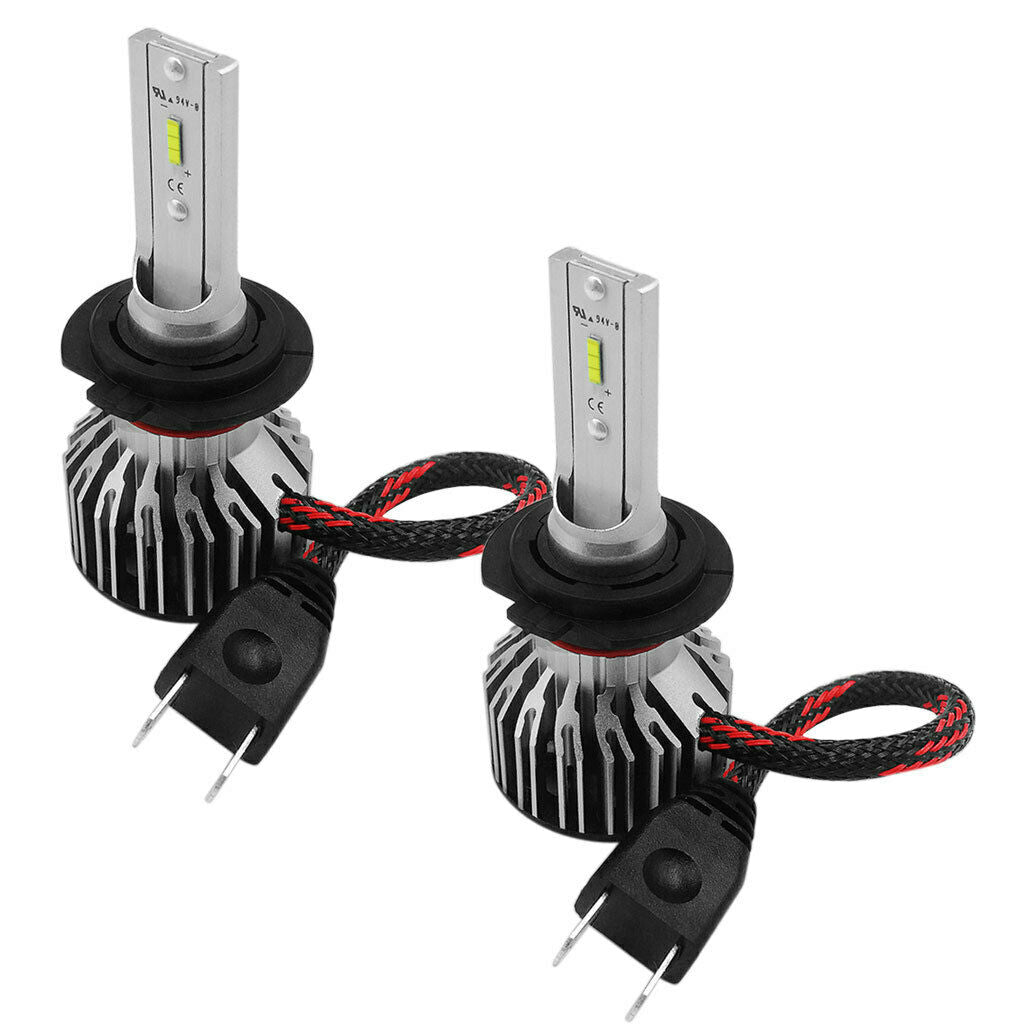 2Pcs H7 Aluminum Car MINI LED Headlight Bulbs Kit 30W 3800LM IP68 9V-36V