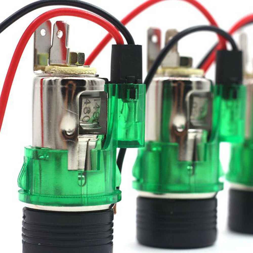 5pcs 24V Waterproof Car Motorcycle Cigarette Lighter Power Socket Plug Outlet