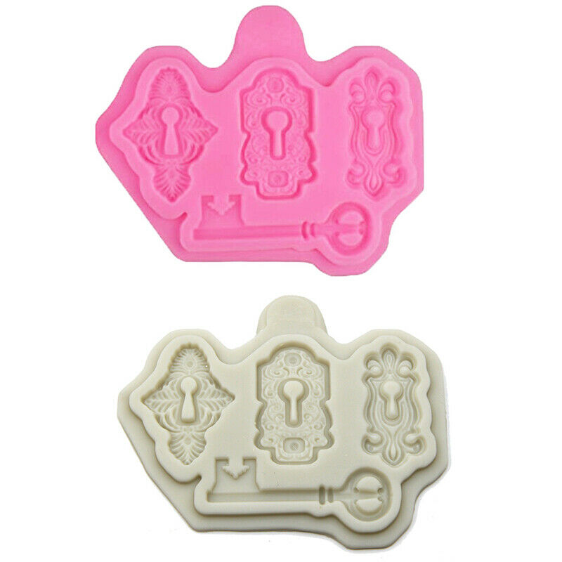 Locks & Key Molds Fondant Cake Silicone Molds Sugarcrafts Chocolate Baking T Tt