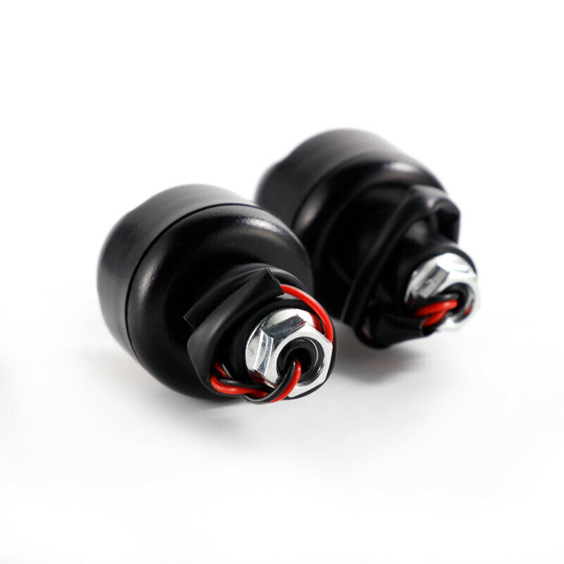 2pcs 7/8'' Motorcycle Bikes Handlebar w/ LED Light Grips Bar End Cap Plug Slider
