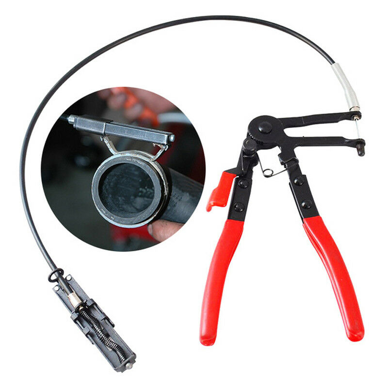 Flexible Wire Long Reach Hose Clamp Plier Fuel Oil Water Pipe Repair Tool Steel