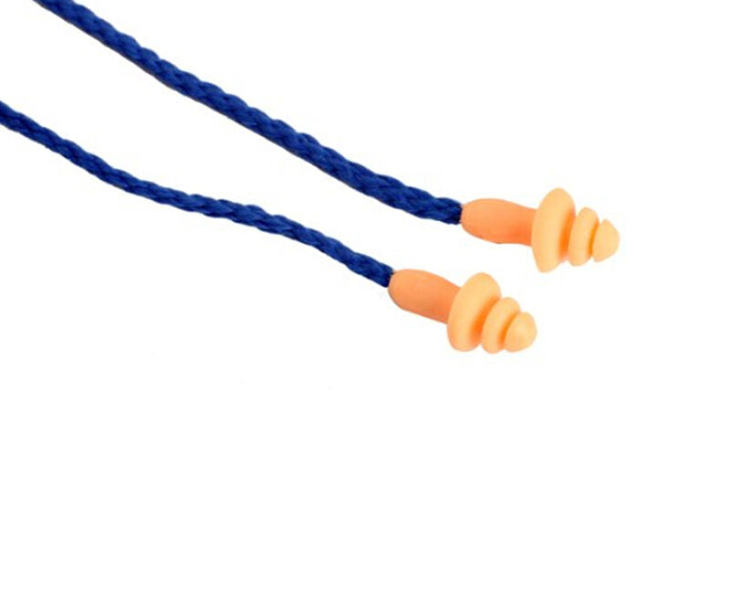 4X Soft Silicone Corded Ear Plugs Reusable Hearing Protection Earplugs GiftDEAU
